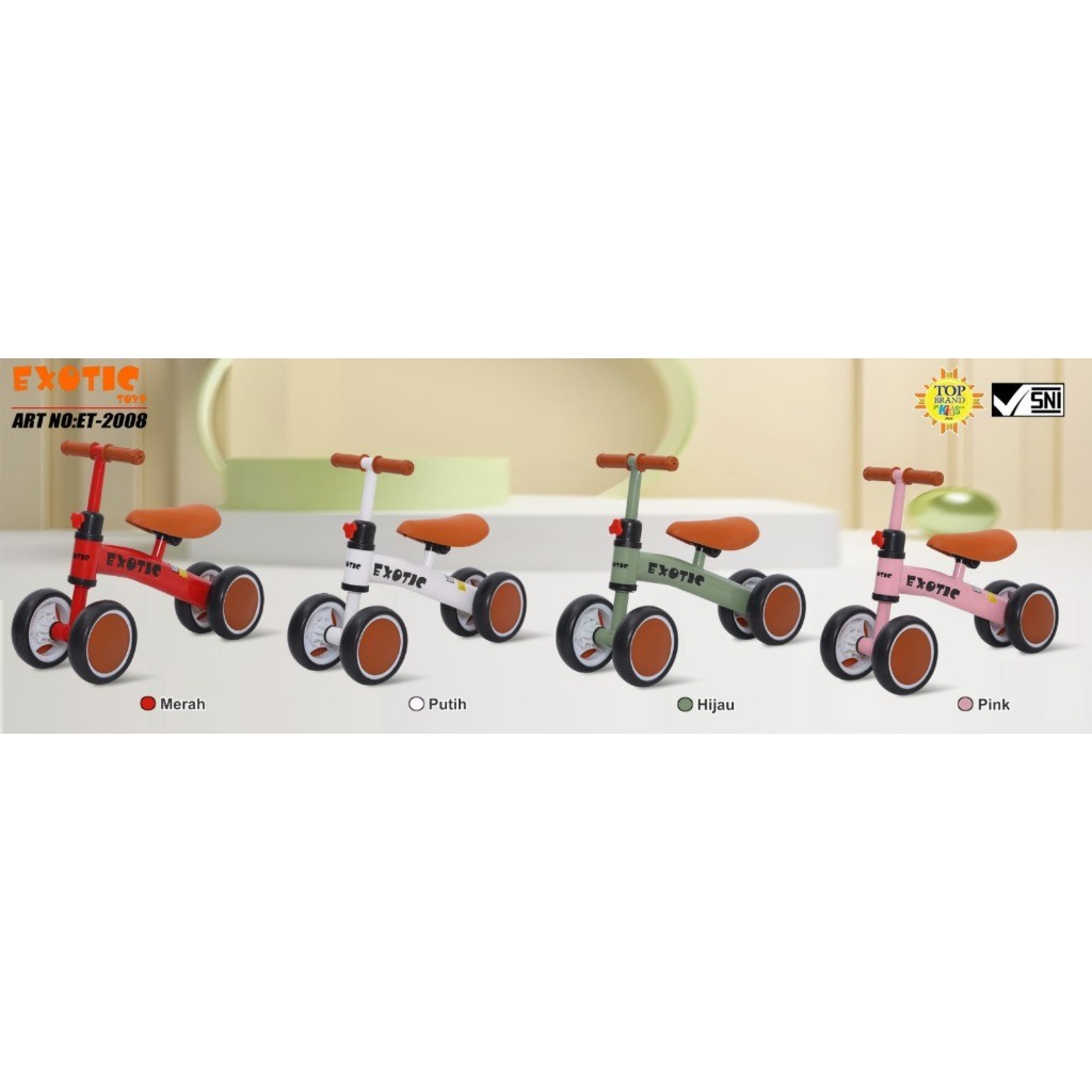 MAGELJAYA EXOTIC BALANCE BIKE ET-2008 // RIDE ON TOYS EXOTIC ET-2152  // RIDE ON TOYS PMB IORA TM-12