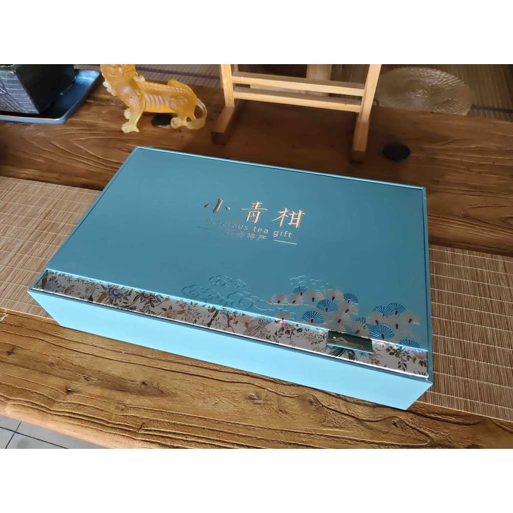 Tea Pu'er Cina Guangdong Teh Pu'er Jeruk Mandarin Kecil Manis dan Lezat 50g per kaleng