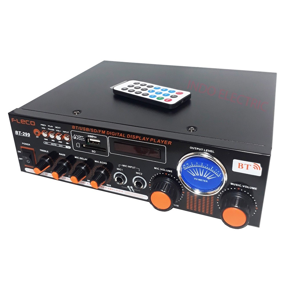 FLECO Power Amplifier FLECO 299 Ampli Bluetooth Stereo Karaoke
