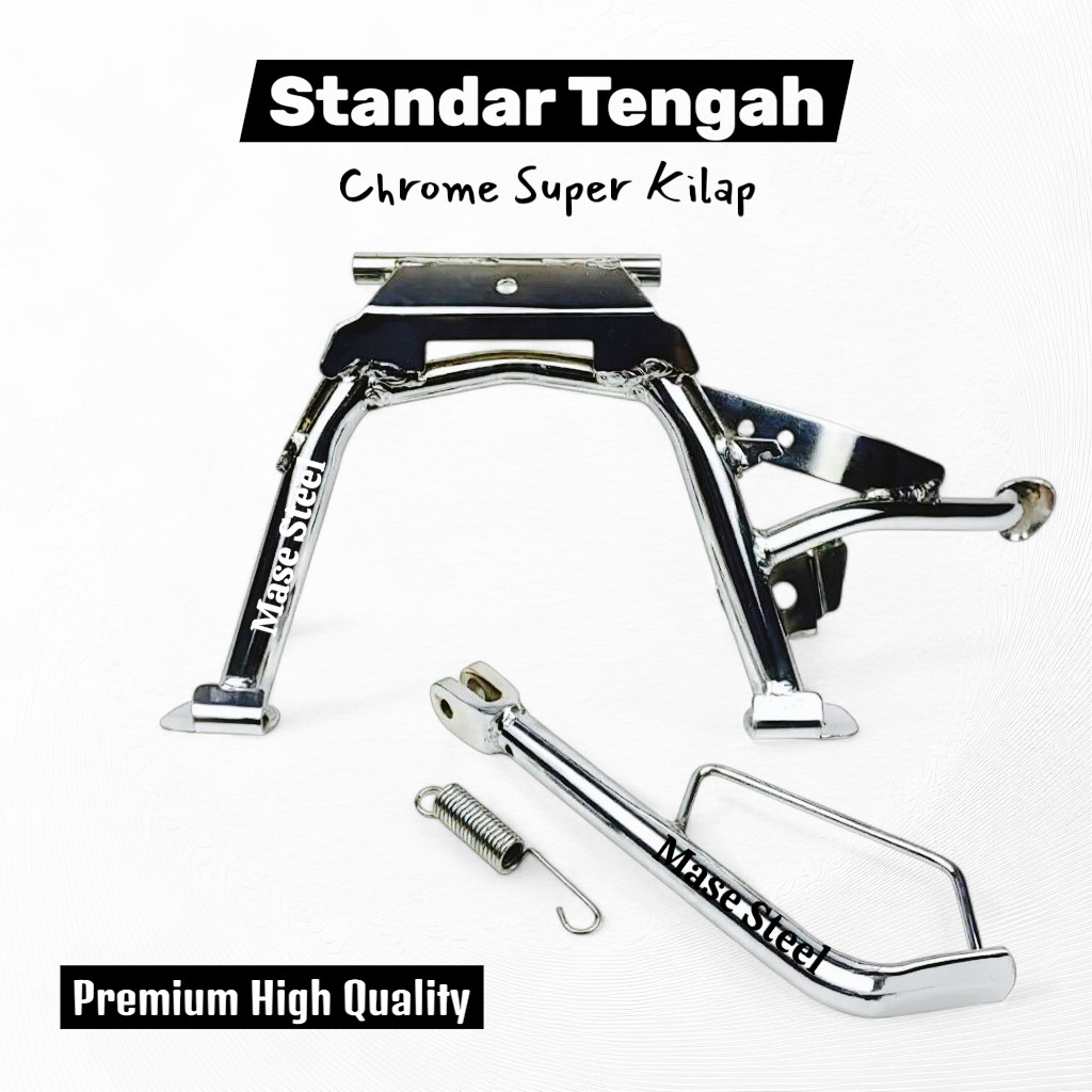 Standar Tengah Beat ESP FI dan Scoopy 2020 Kebawah Ring 14 - 17 Chrome High Quality