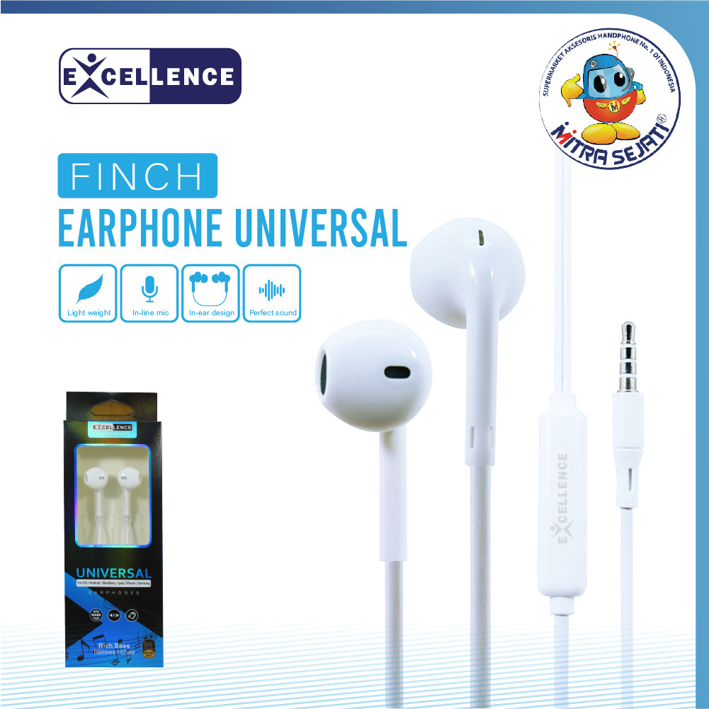 EXCELLENCE Headset Finch Universal Megabass 1.2m Original High Quality