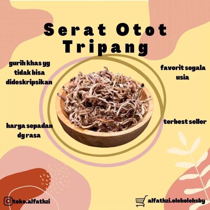 Alfathzi Otot Tripang Laut Kering Asli Berkualitas Tinggi Kaya Kolagen, Protein, dan Nutrisi Alami