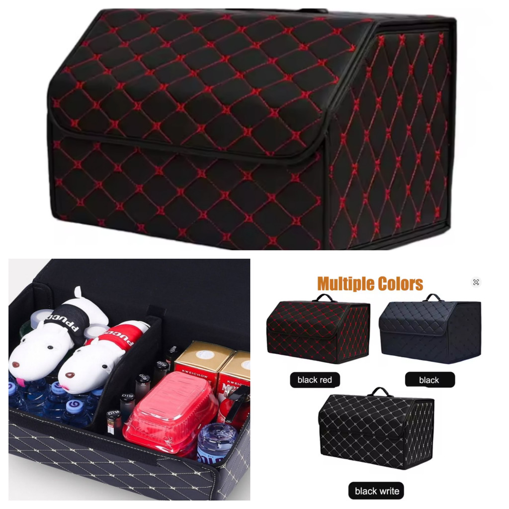 Car storage box car trunk storage storage box leather storage box box folding multi-functional car s