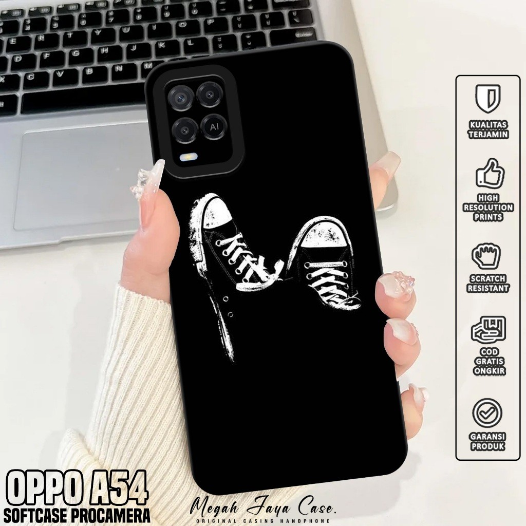 Softcase Hp Oppo A54 - Casing Oppo A54 Motif BLCK - Silikon Hp Oppo A54 - Case Hp Oppo A54 - Pelindu