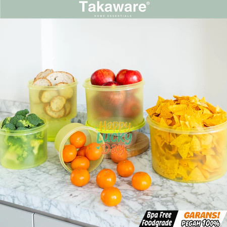 Takaware Chloe Food Container Plastik Set 5pcs 5000ml Wadah Makanan Rumah Tangga Set