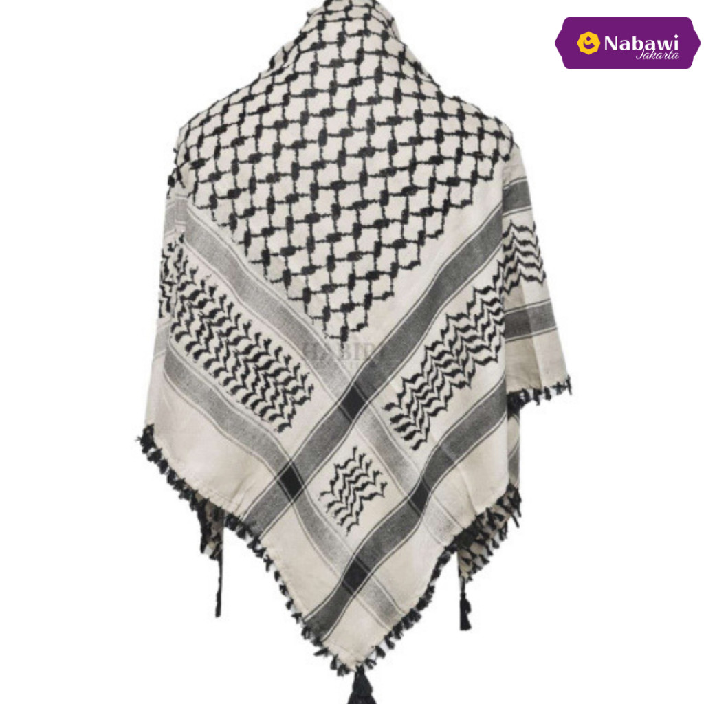 [PROMO!] Sorban Arab Almas Putih / Sorban Surban Haji / Keffiyeh, Sorban, Shemagh / Surban Putih Sor