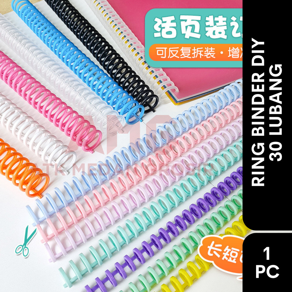 RING BINDER DIY SPIRAL 30 LUBANG | LOOSE LEAF BINDER RING A4 A6 B5