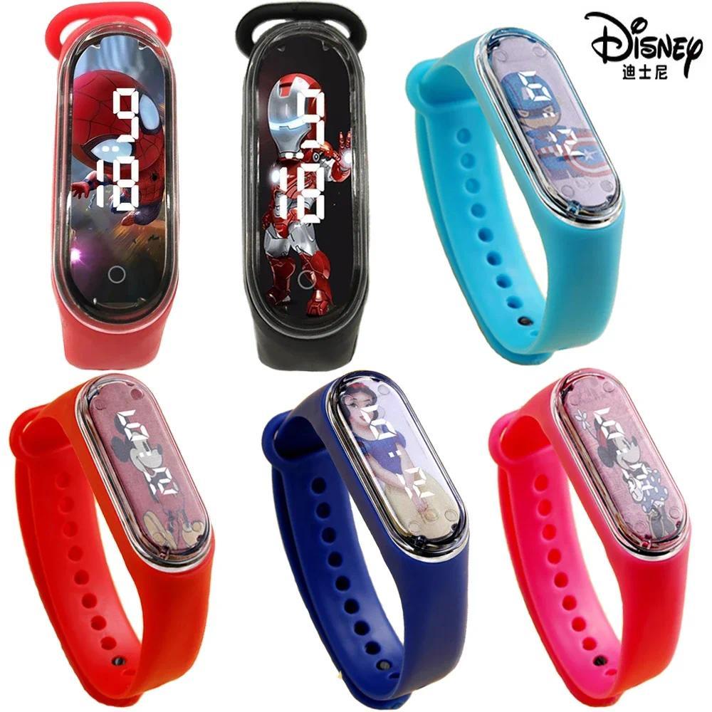 Disney Mickey Mouse Children's Watch Frozen Luminous Bracelet Watch Touch Student Children's Sports 