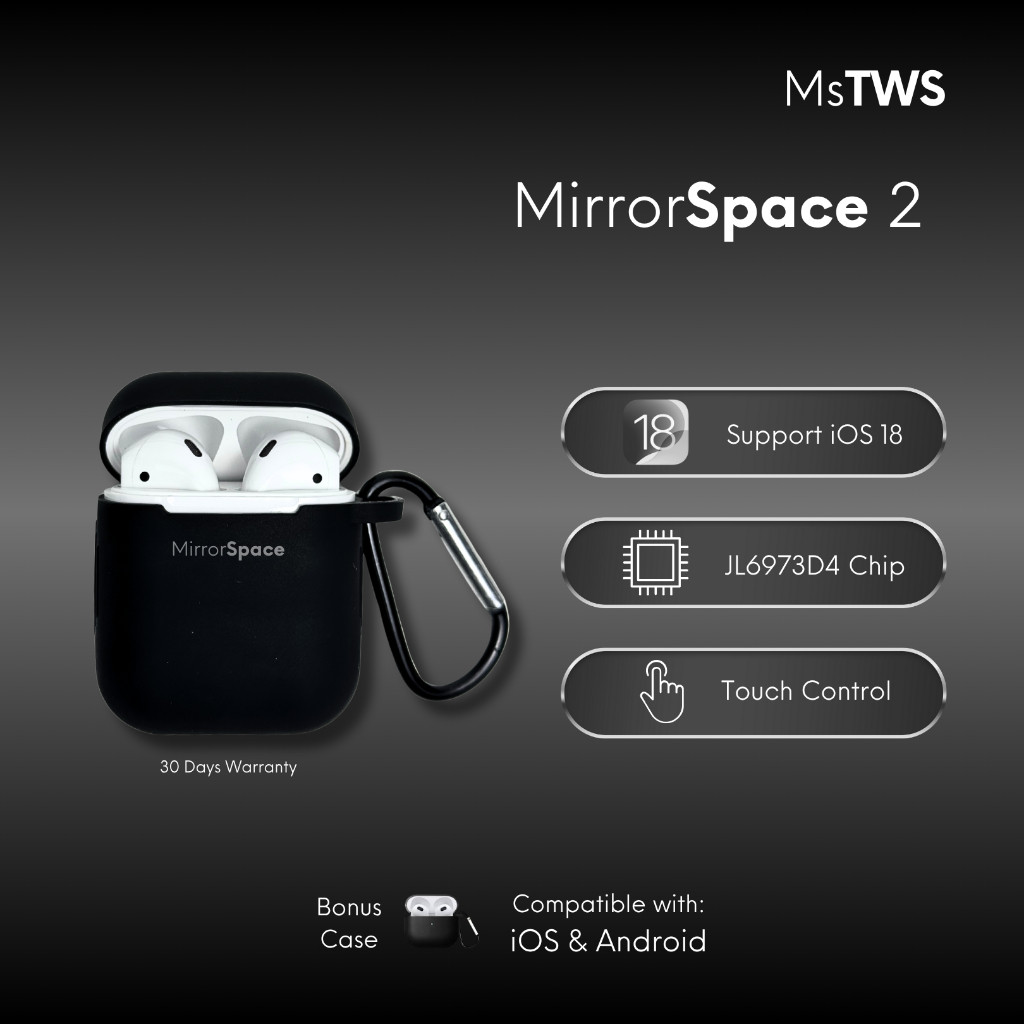 MirrorSpace 2 Wireless Charging Case TWS Bluetooth / TWS MIRRORSPACE WIRELESS CHARGING
