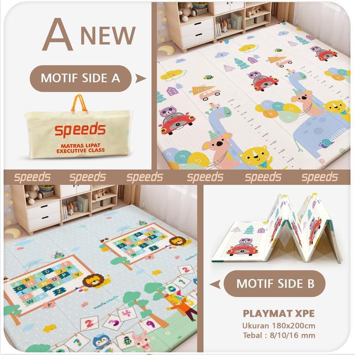 Mamafun SPEEDS Playmate Anak 180 x 200 Tebal 16-20mm Playmat Bayi Karpet Lipat Playmate Baby Matras 
