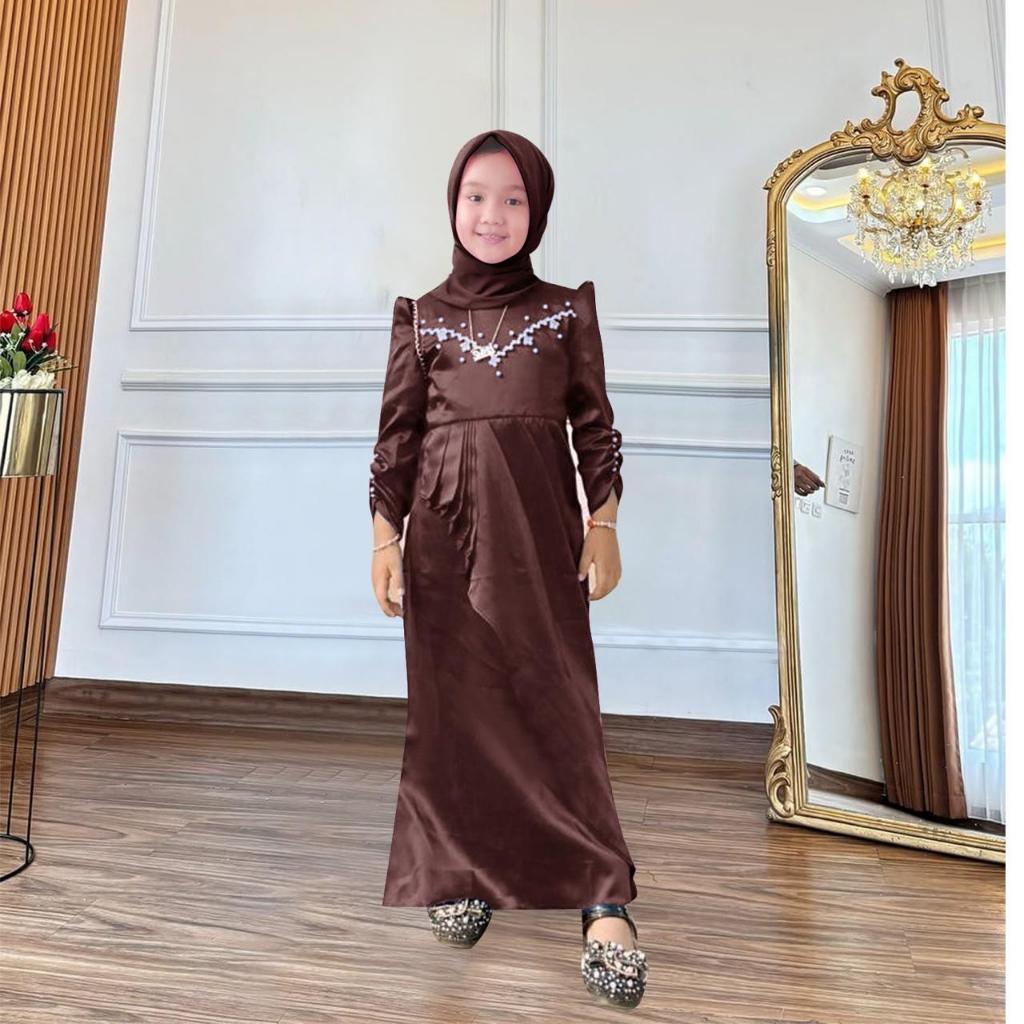 Free Ongkir KID MAYANA (3-4 THN 5-6THN 7-8THN 9-10THN 11-13THN) GAMIS ANAK GAMIS MUSLIM DRESS ANAK M