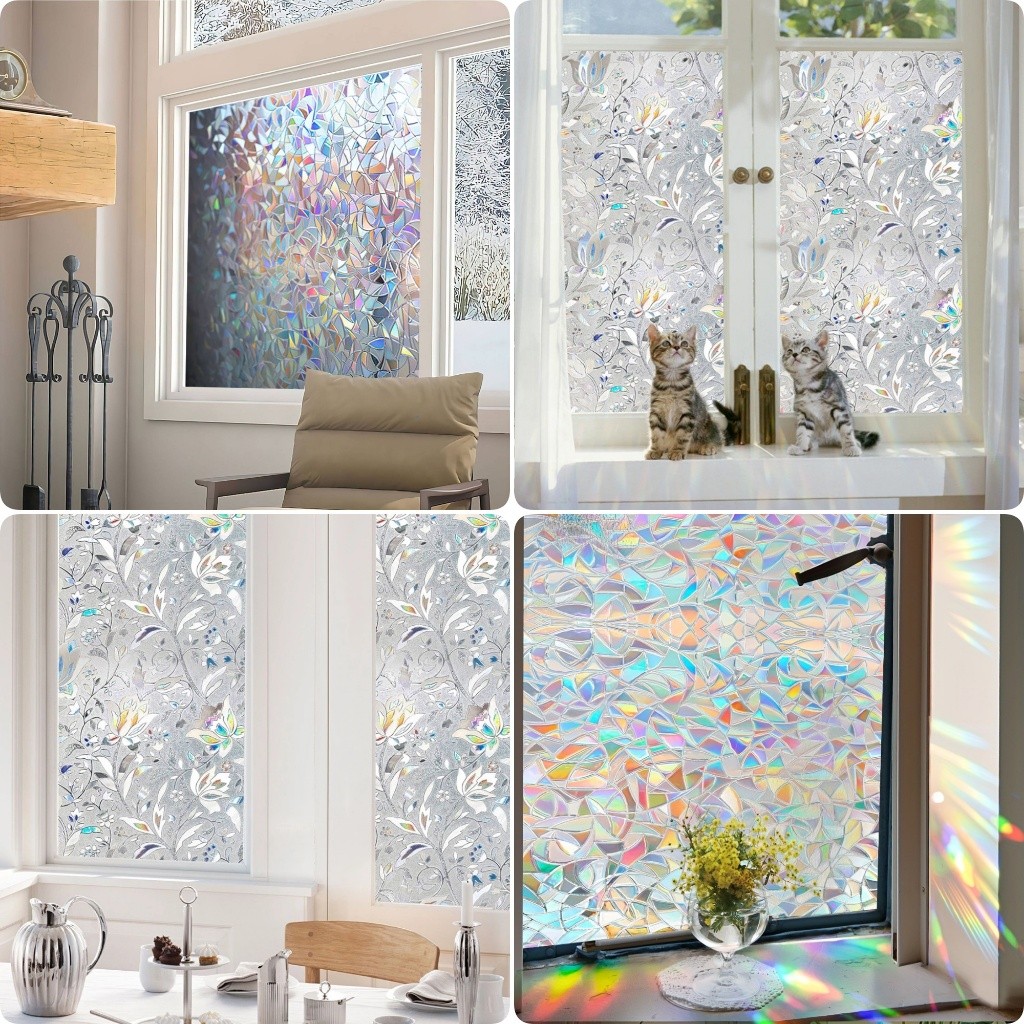 Stiker Kaca Jendela L60cm*P300cm/Stiker Kaca Premium Hologram Sunblast/MewahStiker Kaca Film Rumah/S