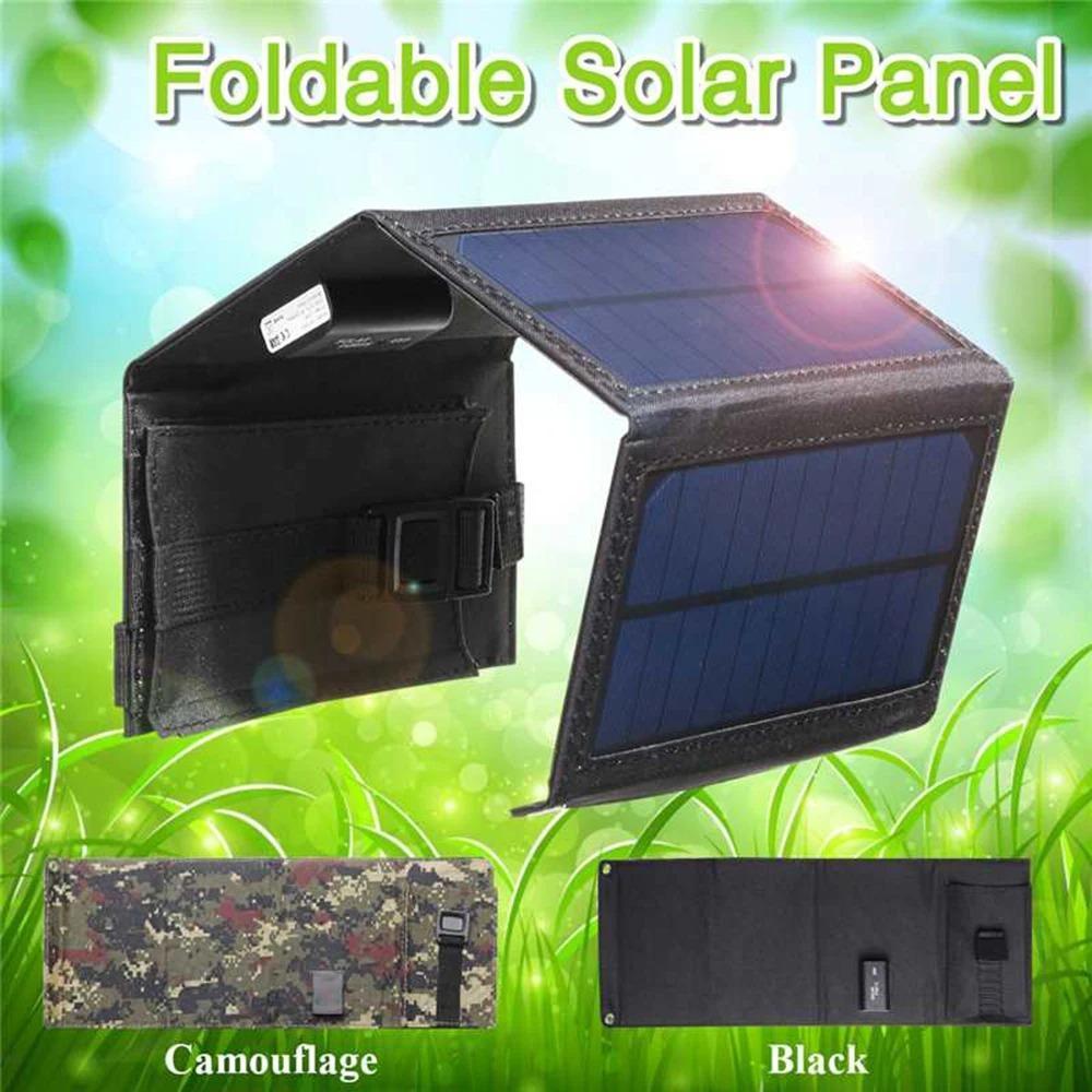 Solar Panel Lipat Portable Outdoor Tas 10 W 4 Folding Charging Board