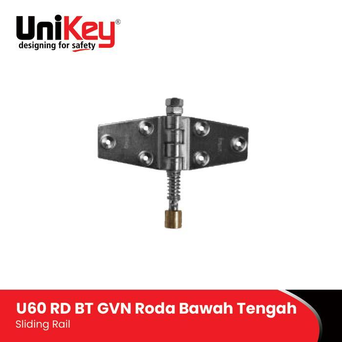 UniKey Sliding Rail System Roda Bawah Tengah U80, U60 RD-BT GVN - U80 RD-BT GVN