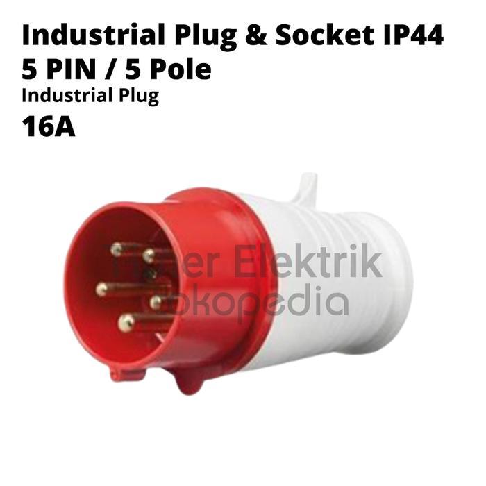 Industrial Plug & Socket IP44 5 Pin / 5 Pole 16A Berbagai Variant - Industrial Plug