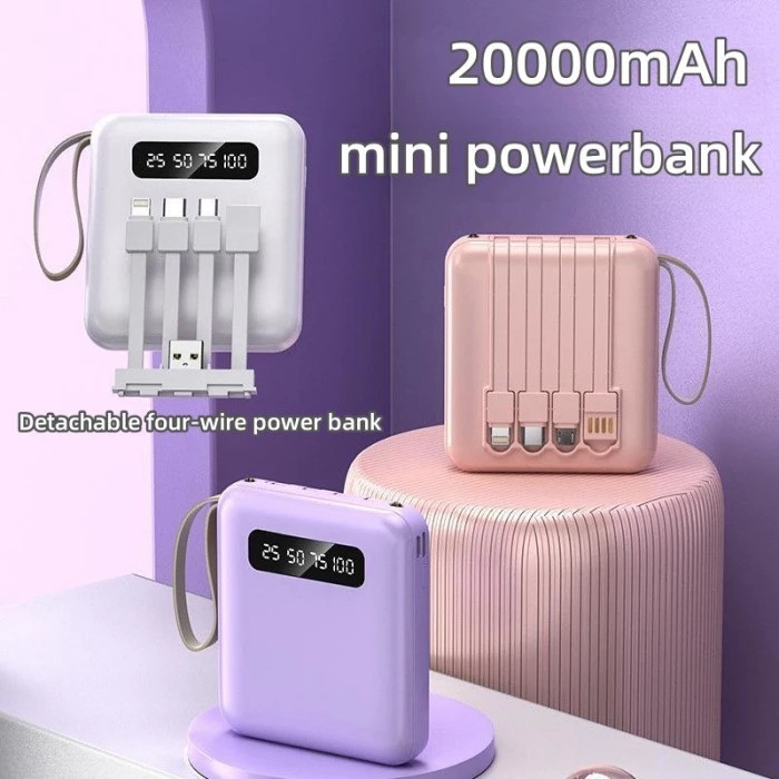 [Garansi 5 tahun]Powerbank Mini 20000mAh Power Bank Stay Connected pawer bank original 100% ori Long