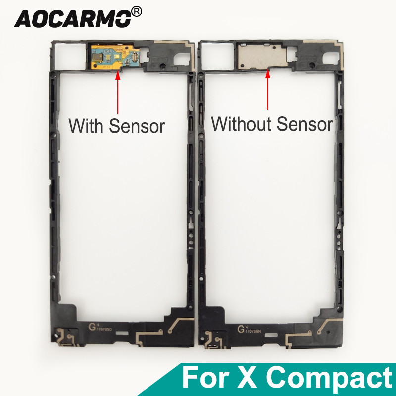 Aocarmo Back Middle Frame Loudspeaker Main Board Holder Antenna With Sensor Flash For Sony Xperia X 