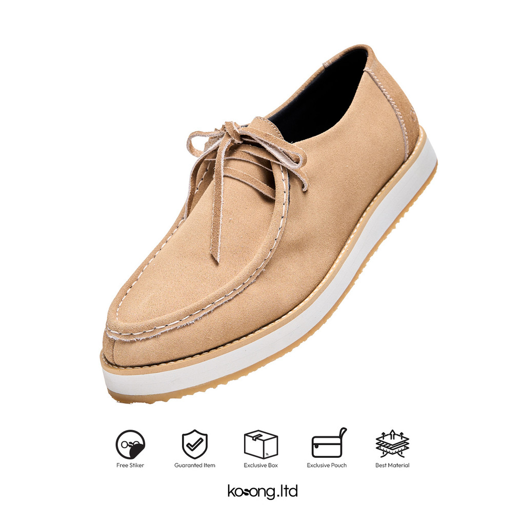 Kosong.Ltd Sepatu Loafers Pria Wanita - VOGUE Cream White Cream