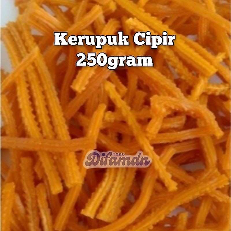kerupuk cipir mentah 250gram /krupuk cipir