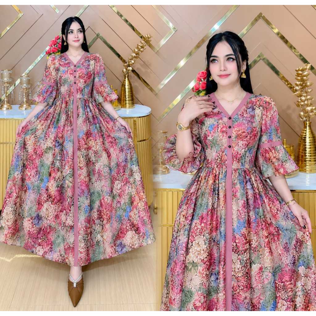 Dress Jaifiara Jaipan Mefiara Katun Rayon All Size Siluet Mayung Elegan