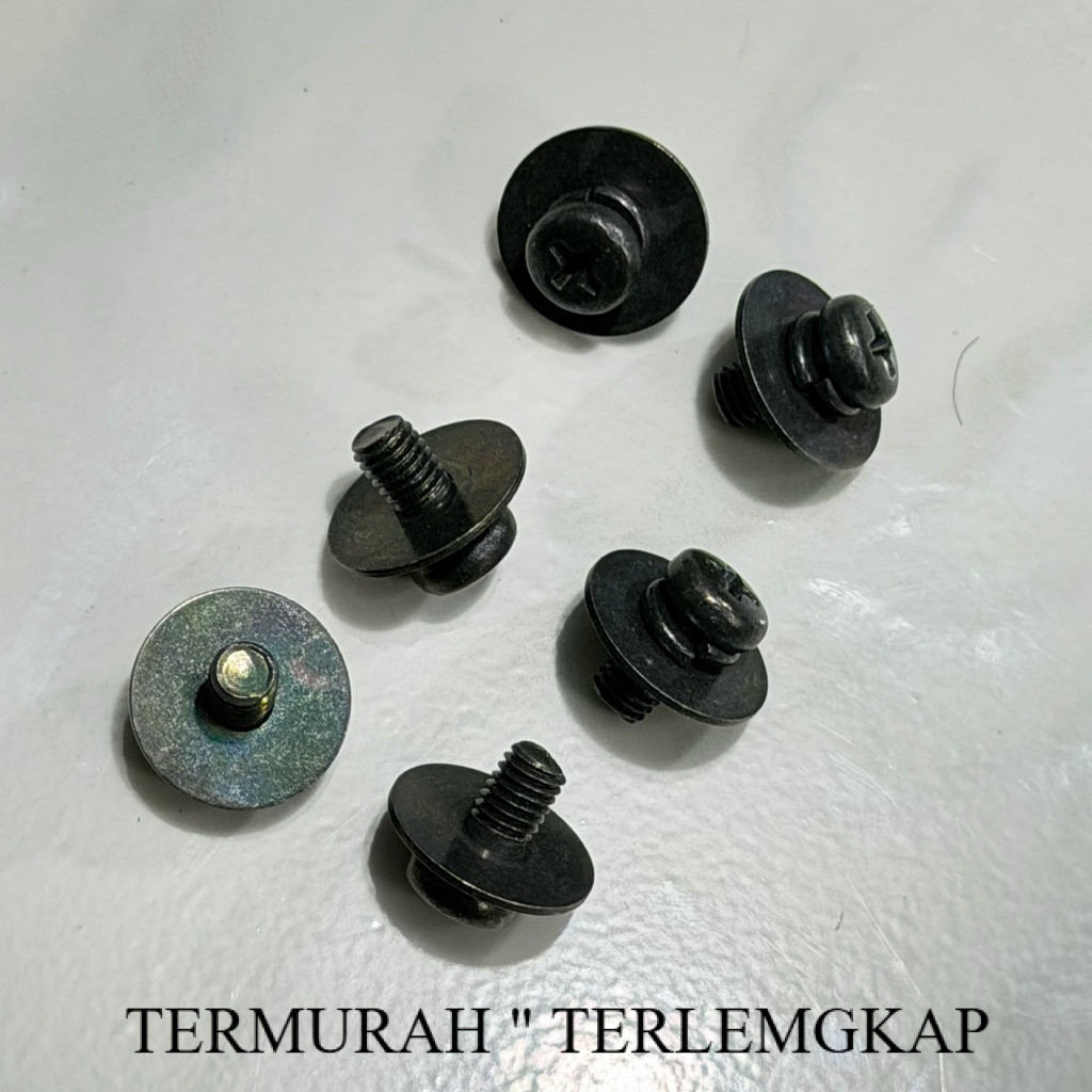 grosir Baut 8 M5X8MM BAUT 8 pendek anti copot dabel ring baut karbulator emblem motor mobil original
