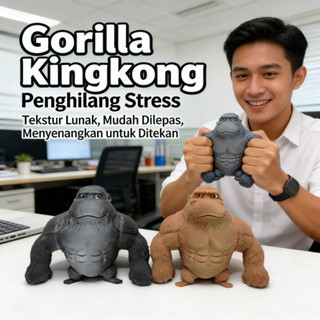 Mainan Remasan Bayi Orangutan Kingkong Mainan Squishy Kingkong Remas Gorilla Penghilang Stress
