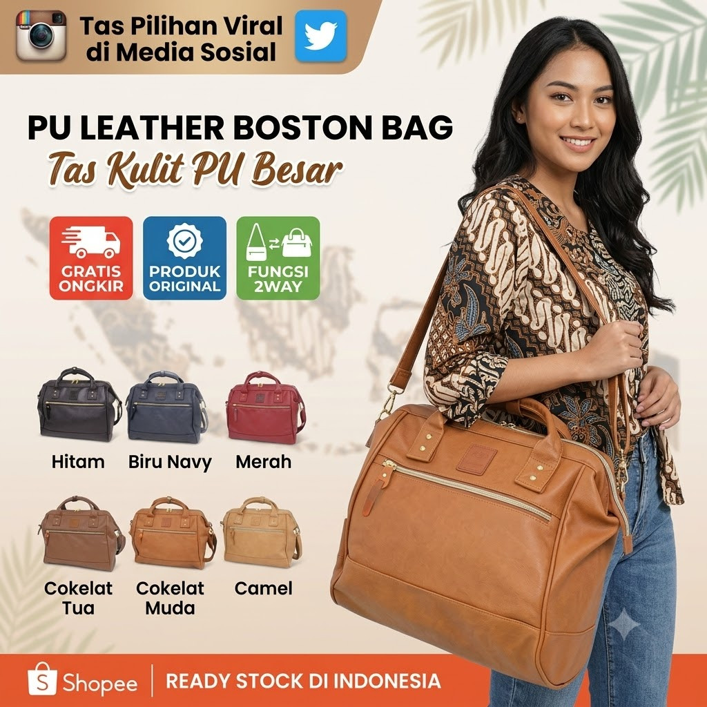 Anello Legato Largo PU Leather Crossbody Bag Lightweight Large Capacity Computer Bag