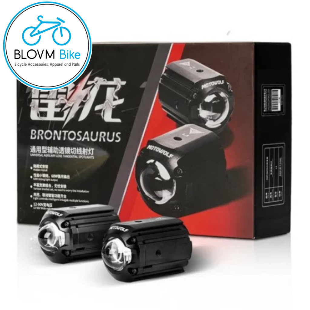 Lampu Motor MOTOWOLF L2 Brontosaurus LED 68 Watt Lampu Sorot Motor Mini D2 Intelligent Light Sensor