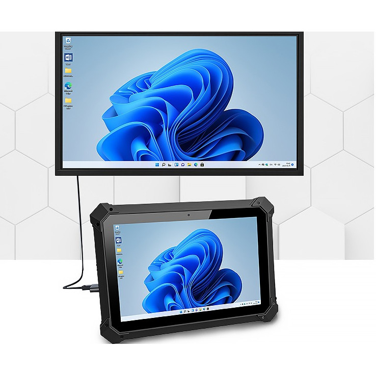 Tablet Industrial Windows 11 Rugged Wifi 2D 4G Network Figerprint UHF Reader Tablet With Docking Sta