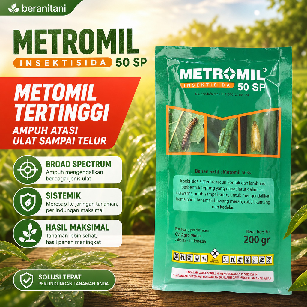 (kemasan 200gr ) INSEKTISIDA METROMIL 50 SP 200 GR