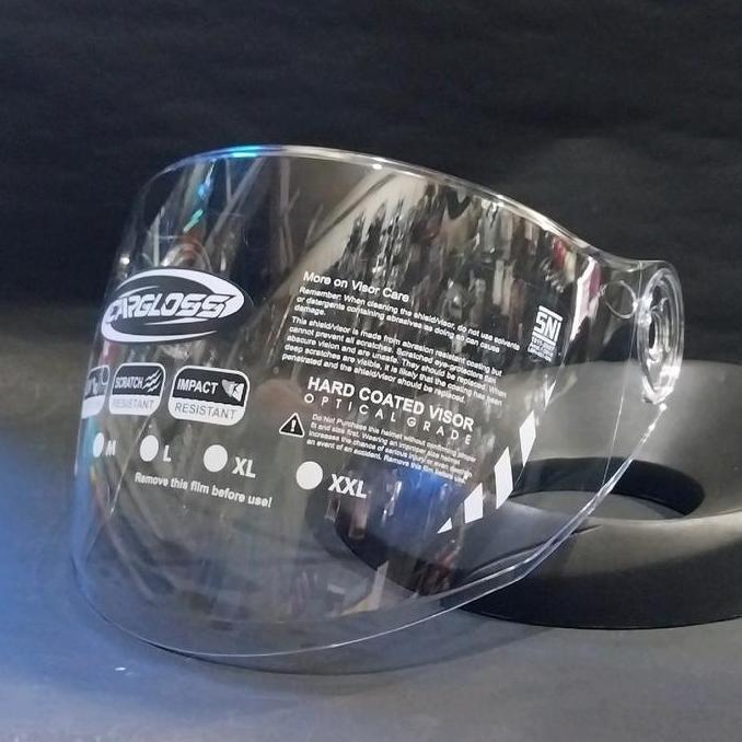 KACA HELM CARGLOSS FORMER  | VISOR HELM CARGLOSS SEMICROSS