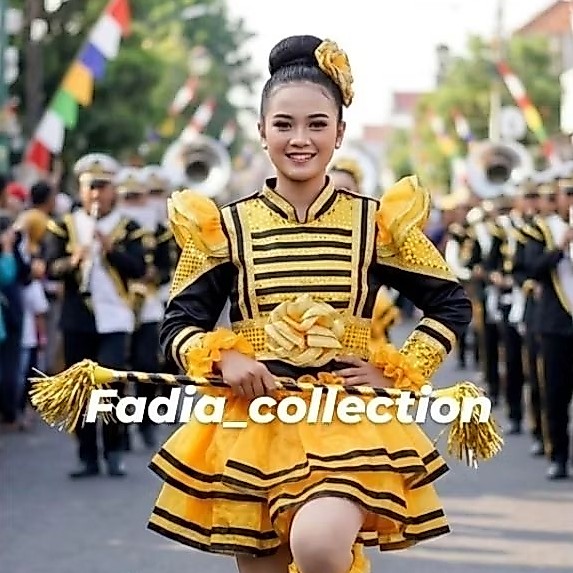 Baju Mayoret Hitam Kuning/Baju Mayoret Anak TK/Baju Mayoret Simpel