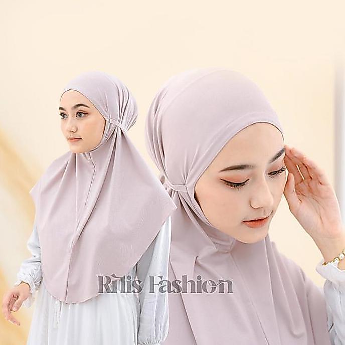 Whwt- Bergo Instan Maryam Ukuran M-Jilbab Tali Santai Bahan Jersey/Bergo Tali Non Ped/Kerudung Marya