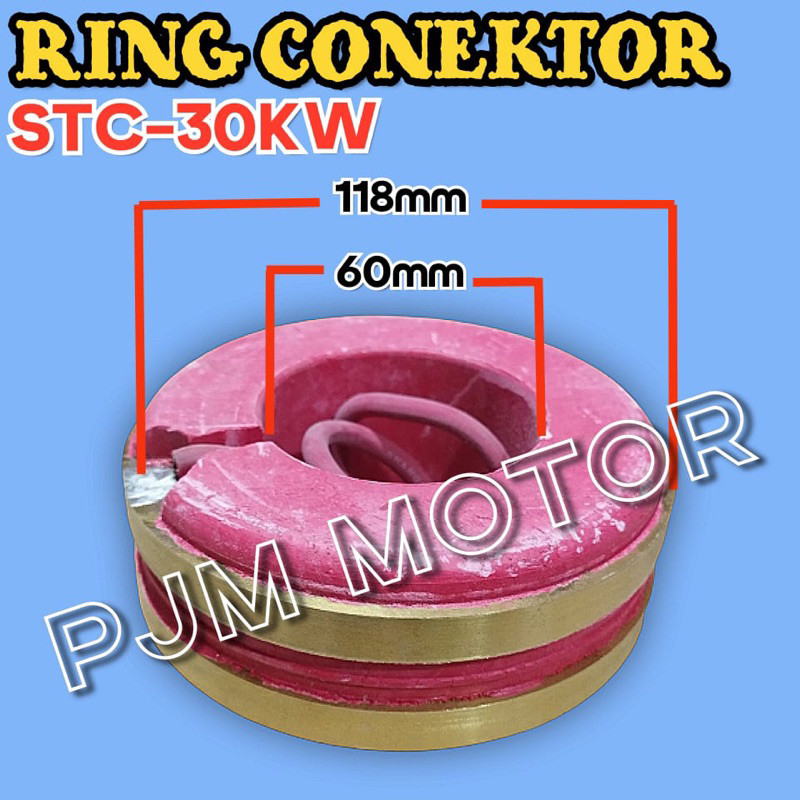STC30 Slip ring reng kuningan konektor mesin dinamo listrik denyo 30kw 30000 watt 60mmx118mm