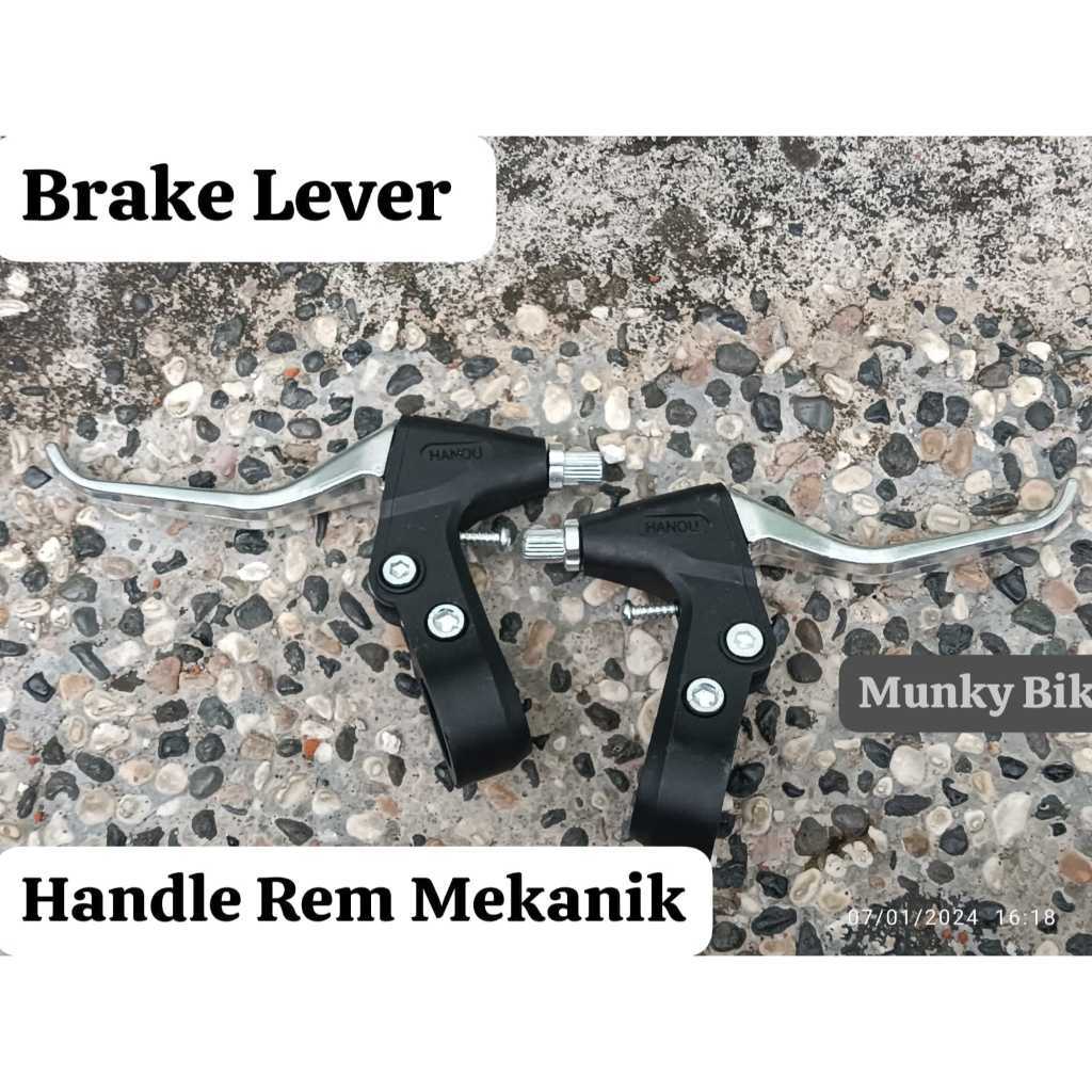Foto Handle Handel Rem Brake Lever Mekanik Sepeda PVC Alloy MTB BMX