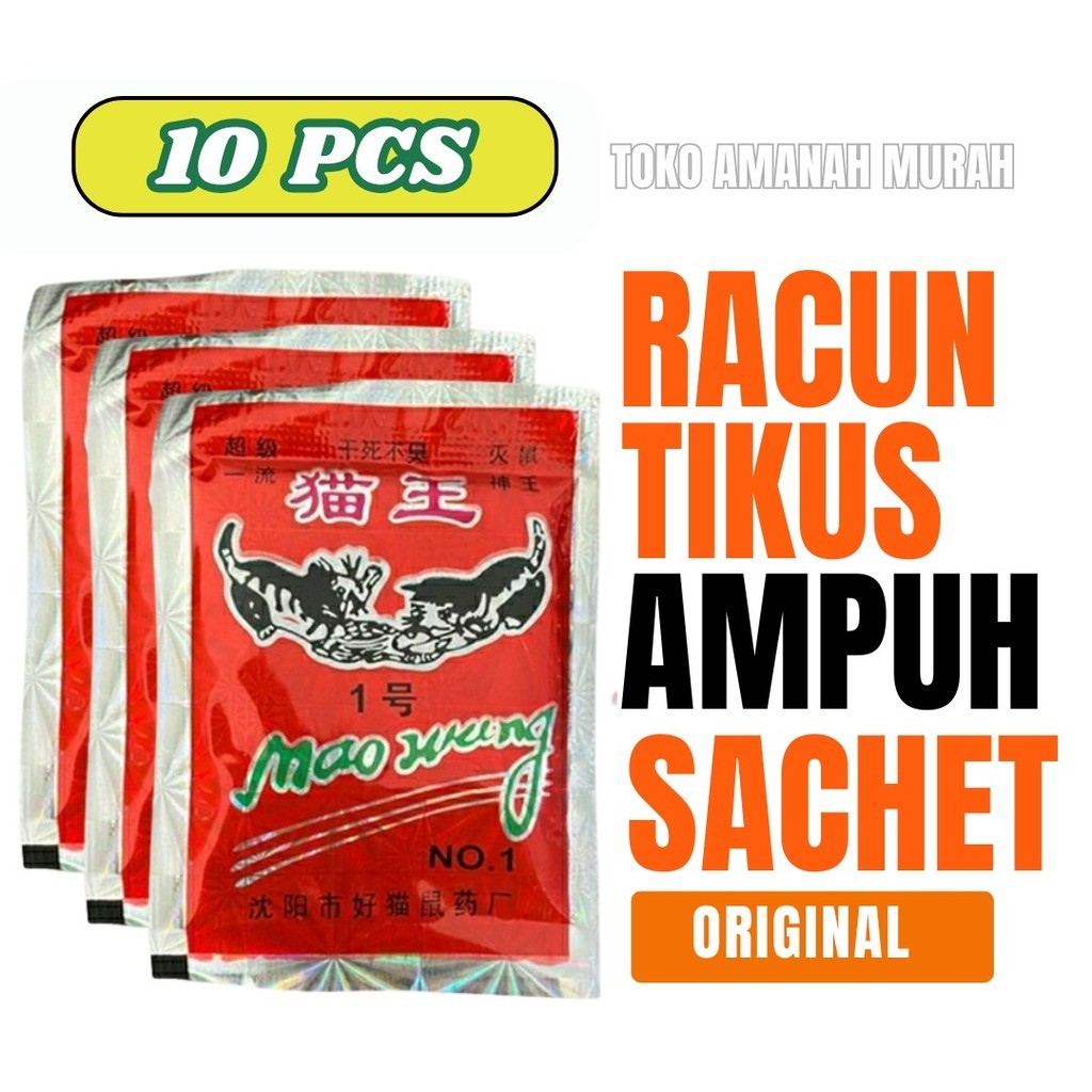 MA - 10 PCS Racun Tikus Mao wang Cepat Mati Tidak Bau Mudah Ditemukan COD