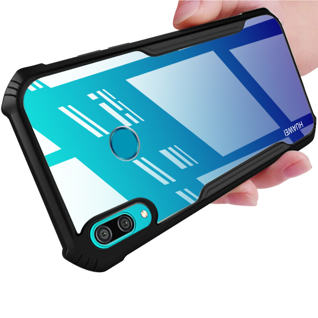 CASE HUAWEI NOVA 3I / HONOR 9 LITE CASE TRANSPARAN CLEAR FUSION ANTI SHOCKPROOF BLACK
