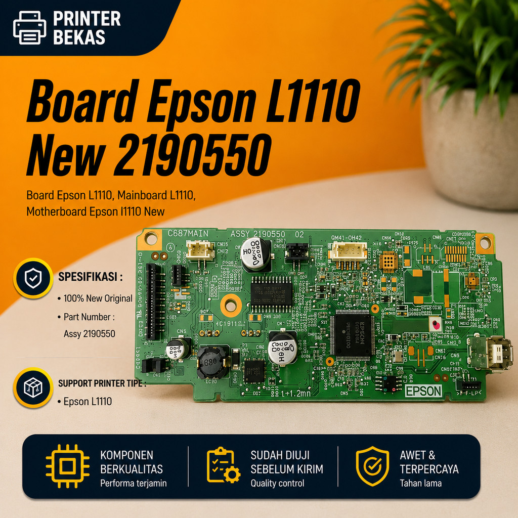 Original Mainboard Printer Epson L1110 L-1110 Board Motherboard L1110 L-1110
