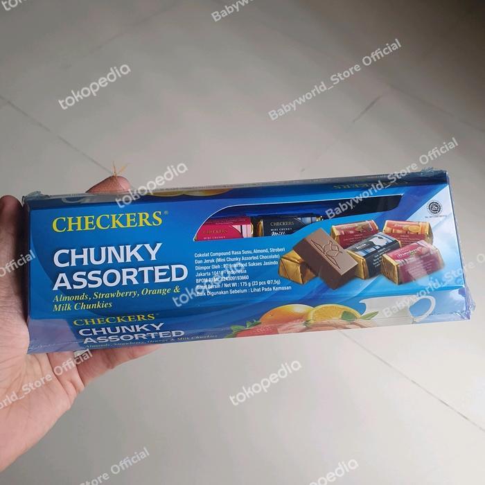 Checkers mini Chunky Assorted Coklat Chocolate IMPORT MALAYSIA 175gr