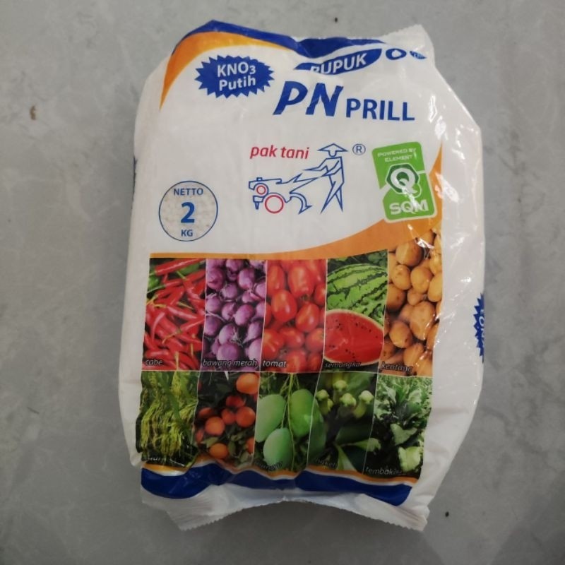 Pupuk KNO Putih 2 kg - Pupuk KNO3 Putih 2kg Prill Pak Tani