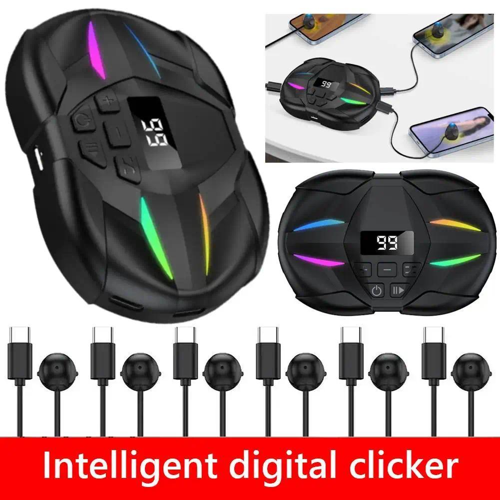 Mobile Phone Screen Auto Clicker Adjustable Game Clicker RGB Light Auto Phone Screen Tapper Finger C