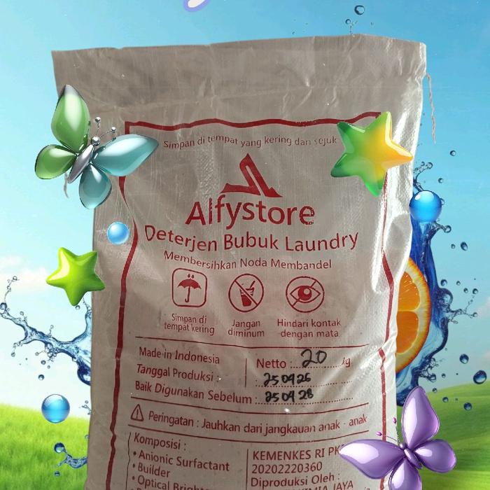 Deterjen bubuk curah Detergen Laundry cair paket 20kg karungan