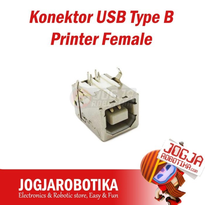Konektor USB Type B Printer Female Right Angle PCB Mount