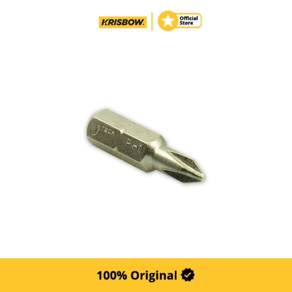 Krisbow Jetech Single Head Bit Philip #1X25 mm Driver Phillips Repair Workshop Hand Tool