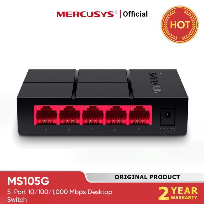 Mercusys MS105G Desktop Switch 5-Port 10/100/1000 Mbps HUB Switch - MS105G