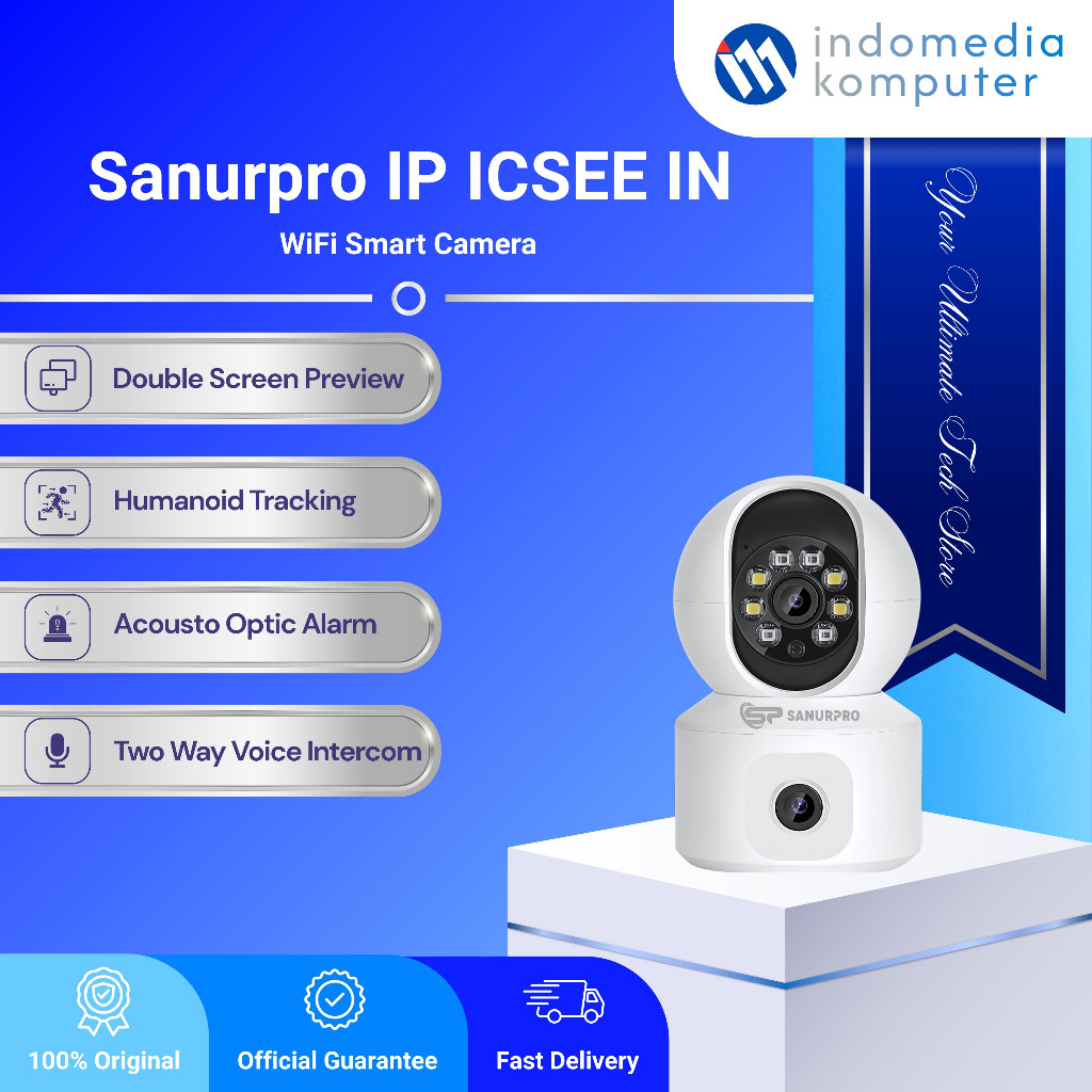 IP CAMERA 3 + 3MP DUAL LENS ICSEE INDOOR Camera CCTV 3+3MP Dual Lens ICSEE Indoor