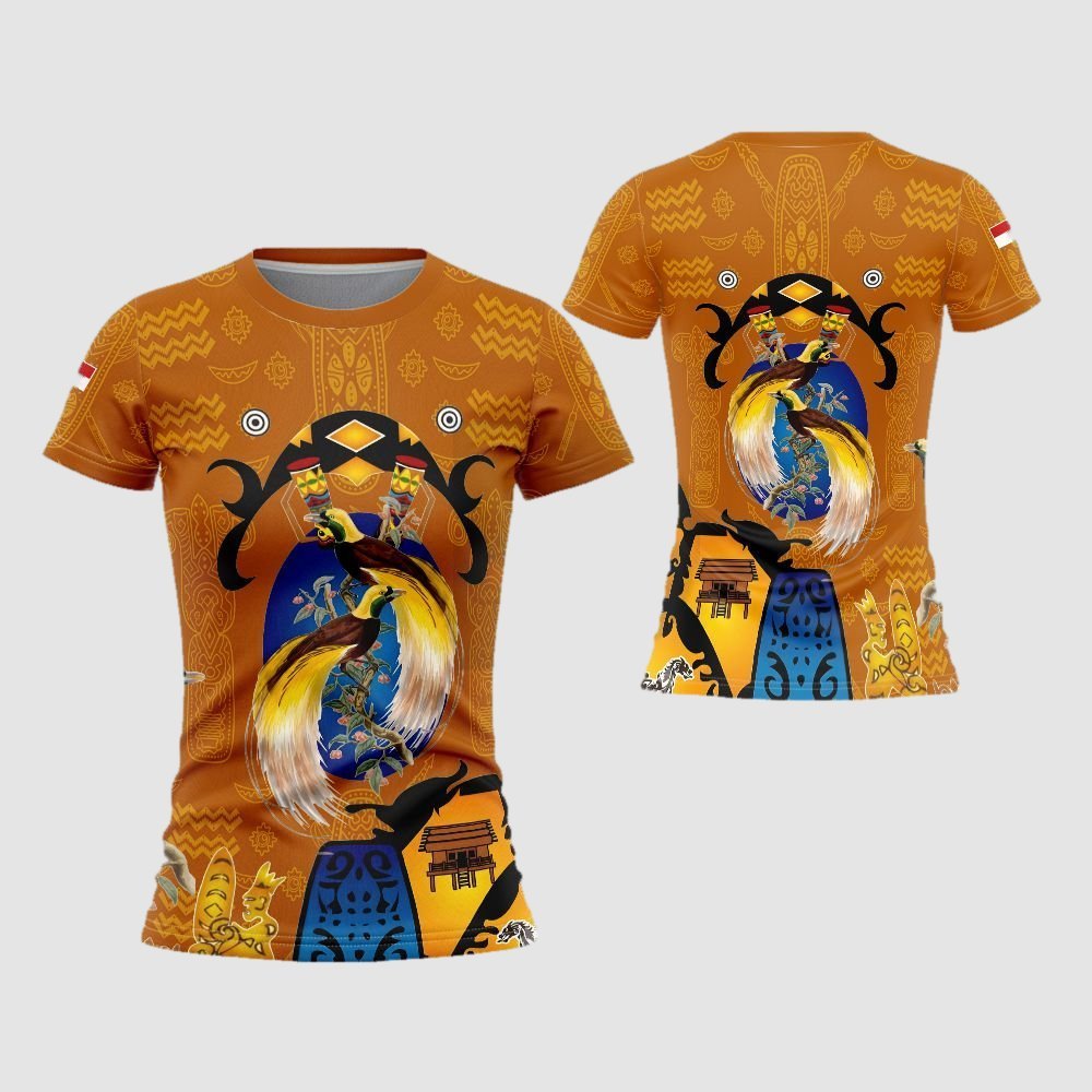 Kaos Batik Papua Wanita | Baju Batik Motif Papua Wanita | Kaos Etnik Papua