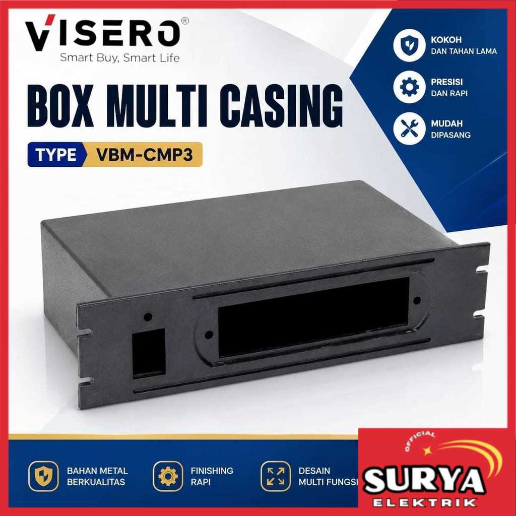 Box Kotak VISERO Kit Modul MP3 Plastik Tebal Hitam - VBM-CMP3