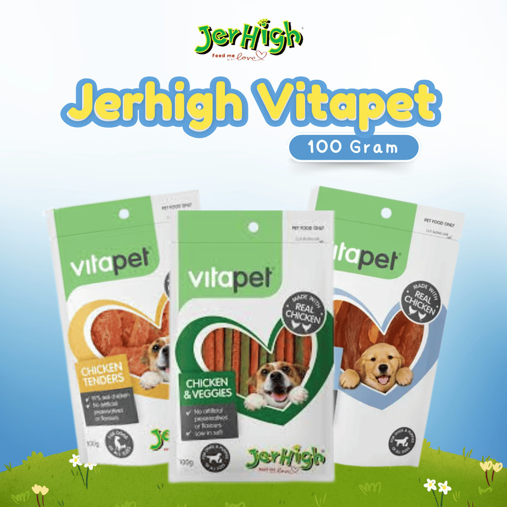 JERHIGH VITAPET 100GR - JERHIGH 100GR - VITAPET DOG - JERHIGH DOG FOOD - SNACK JERHIGH