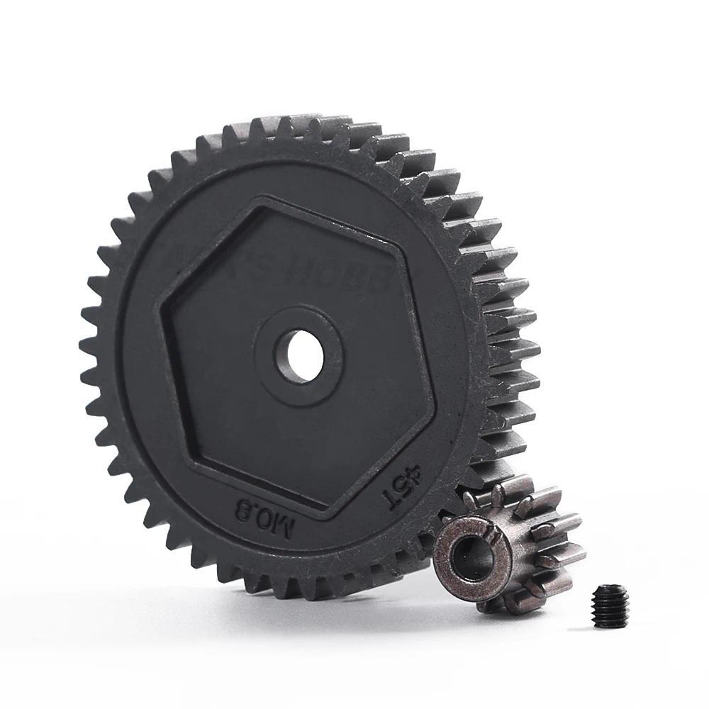 Harden Steel Spur Gear 45T 0.8M 32P Motor Pinion Gear 11T for 1/10 RC Crawler  TRX-4 TRX4 TRX6 Upgra